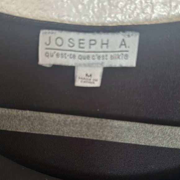 Black Joseph A blouse size medium cotton tank with sheer lining fabric - Picture 3 of 9